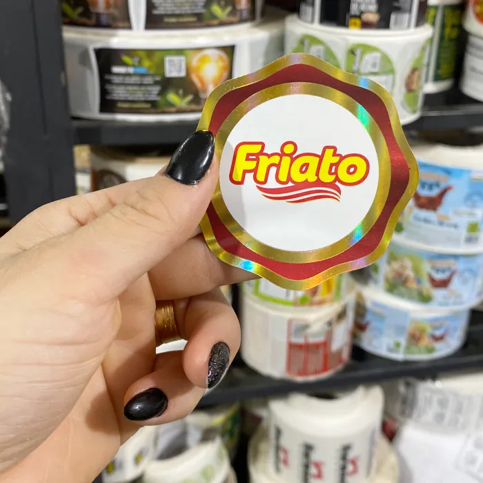 Rótulos Bopp com acabamento Hot Stamping Personalizados 7x7 - Image 7